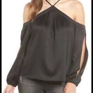 Love, Fire Split Sleeve Off the Shoulder Blouse
